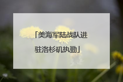 美海军陆战队进驻洛杉矶执勤